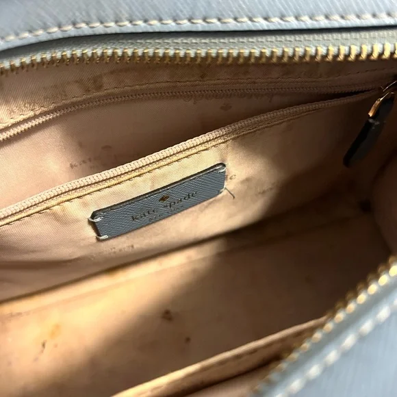 Kate Spade Light Blue Floral Satchel - Picture 3 of 4